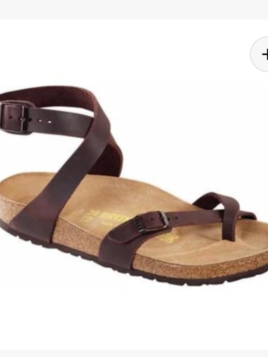 Birkenstock Shoes - Birkenstock Sandal Yara Habana Brown Leather Buckle Ankle Toe Size 39 Sold As Is
